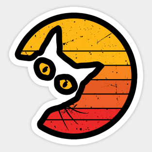 Peeking Cat Sticker